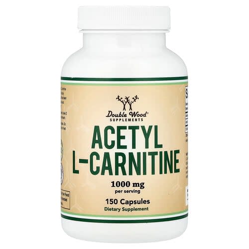 Double Wood Supplements Double Wood Supplements アセチル L-カルニチン 500mg カプセル150粒 パッケージ画像
