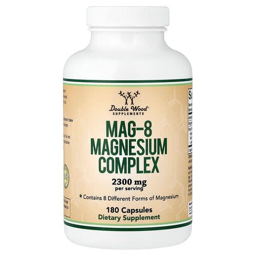 Double Wood Supplements Double Wood Supplements, Mag-8 マグネシウムコンプレックス、カプセル180粒 パッケージ画像
