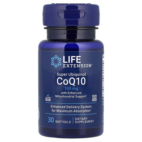 Life Extension ライフ エクステンション スーパー ユビキノール CoQ10 エンハンスド ミトコンドリアル サポート 100mg ソフトジェル30粒 パッケージ画像
