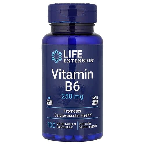 Life Extension Life Extension ビタミンB6 250mg ベジタリアンカプセル100粒 パッケージ画像