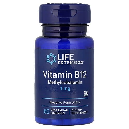 Life Extension Life Extension ビタミンB12 メチルコバラミン 1mg ベジタリアンロゼンジ60粒 パッケージ画像