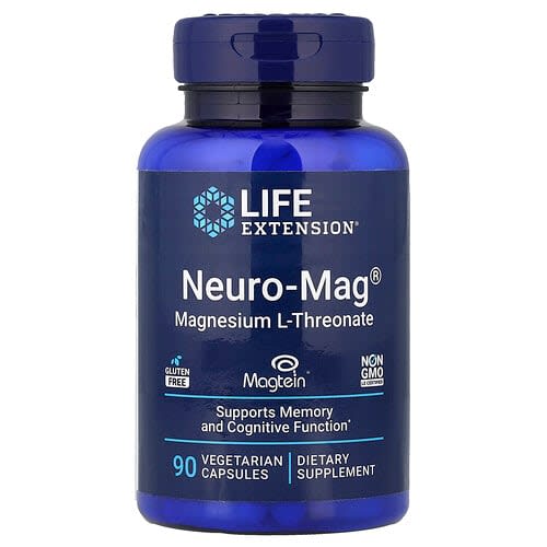 Life Extension Life Extension ニューロ-マグ® マグネシウム L-スレオン酸 ベジタリアンカプセル90粒(1粒あたり48mg) パッケージ画像