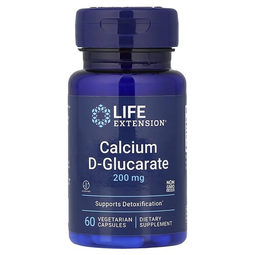 Life Extension Life Extension カルシウムD-グルカレート 200mg ベジタリアンカプセル60粒 パッケージ画像