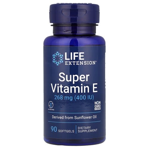 Life Extension Life Extension スーパービタミンE 268mg(400IU)ソフトジェル90粒 パッケージ画像