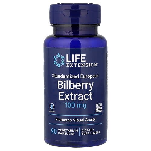 Life Extension Life Extension ビルベリーエキス 100mg ベジタリアンカプセル90粒 パッケージ画像