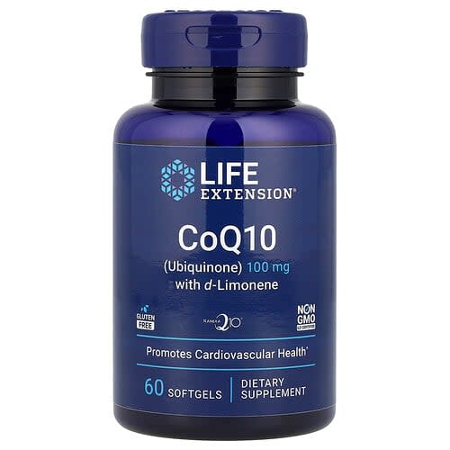 Life Extension Life Extension CoQ10(ユビキノン)with d-リモネン 100mg ソフトジェル60粒 パッケージ画像