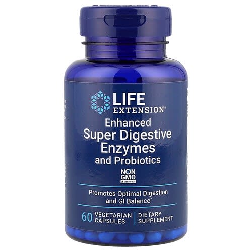 Life Extension Life Extension エンハンスド スーパー ディジェスティブ エンザイムス アンド プロバイオティクス ベジタリアンカプセル60粒 パッケージ画像