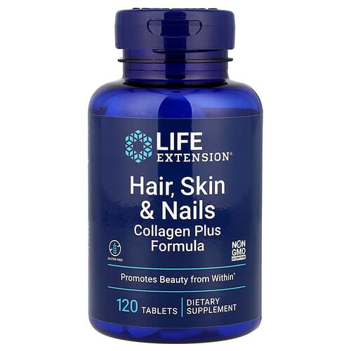 Life Extension Life Extension ヘア・スキン&ネイルズ コラーゲン プラス フォーミュラ タブレット120粒 パッケージ画像