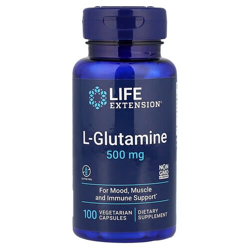 Life Extension Life Extension L-グルタミン 500mg ベジタリアンカプセル100粒 パッケージ画像