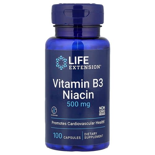 Life Extension Life Extension ビタミンB3 ナイアシン 500mg 100カプセル パッケージ画像