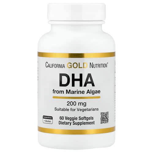 California Gold California Gold Nutrition DHA(海洋藻類由来)200mg ベジソフトジェル60粒 パッケージ画像