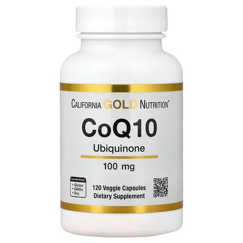 California Gold California Gold Nutrition, CoQ10（コエンザイムQ10）、USPグレード ユビキノン、100mg、ベジカプセル120粒 パッケージ画像