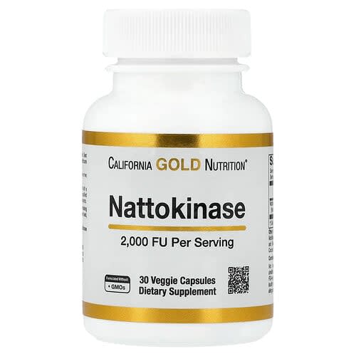 California Gold California Gold Nutrition ナットウキナーゼ プロテオリティック酵素 2,000 FU ベジカプセル30粒 パッケージ画像