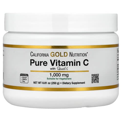 California Gold California Gold Nutrition ピュアビタミンC、Quali®-C パウダー、250g(8.81oz) パッケージ画像