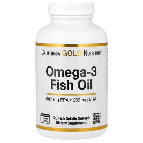 California Gold California Gold Nutrition オメガ3 フィッシュオイル ソフトジェル120粒(1粒あたり1,250mg) パッケージ画像