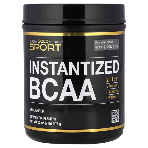 California Gold California Gold Nutrition インスタント化BCAA パウダー アンフレーバー 907g（2ポンド） パッケージ画像