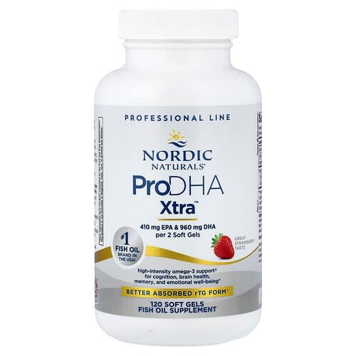 Nordic Naturals Nordic Naturals ProDHA Xtra™ ストロベリー ソフトジェル120粒 パッケージ画像