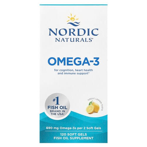 Nordic Naturals Nordic Naturals オメガ3 グレートレモン ソフトジェル120粒（1粒あたり345mg） パッケージ画像