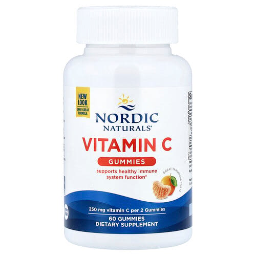 Nordic Naturals Nordic Naturals ビタミンCグミ タンジェリン 60粒（1粒あたり125mg） パッケージ画像