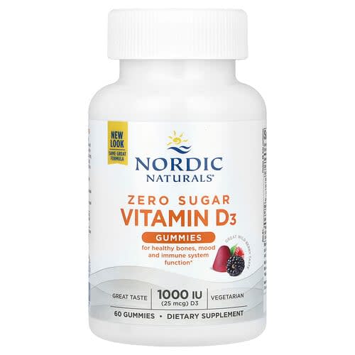 Nordic Naturals Nordic Naturals ビタミンD3グミ ゼロシュガー ワイルドベリー味 25mcg(1,000 IU) 60粒 パッケージ画像
