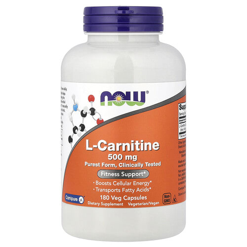 NOW Foods NOW Foods L-カルニチン 500mg ベジカプセル180粒 パッケージ画像