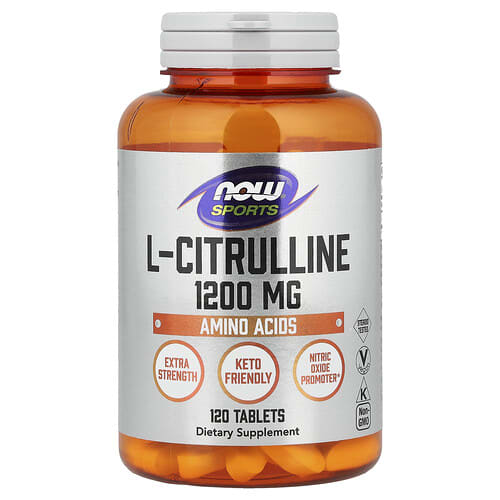 NOW Foods NOW Foods, Sports, L-シトルリン 1,200mg、タブレット120粒 パッケージ画像