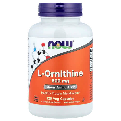 NOW Foods NOW Foods L-オルニチン 500mg ベジカプセル120粒 パッケージ画像
