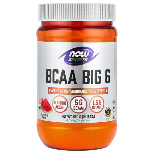 NOW Foods NOW Foods スポーツ BCAA Big 6 ウォーターメロン風味 600g パッケージ画像