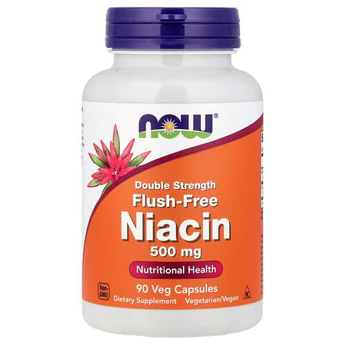 NOW Foods NOW Foods フラッシュフリー ナイアシン 500mg ベジカプセル90粒 パッケージ画像