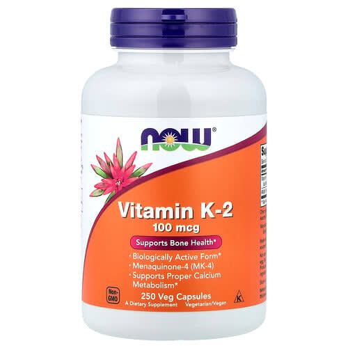 NOW Foods NOW Foods ビタミンK-2 100mcg ベジカプセル250粒 パッケージ画像
