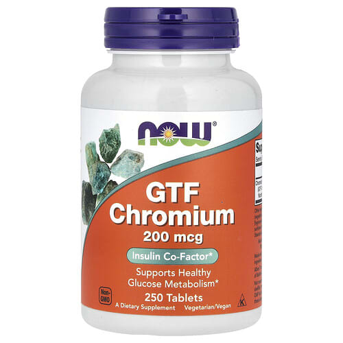 NOW Foods NOW Foods GTF クロミウム 200mcg 250タブレット パッケージ画像