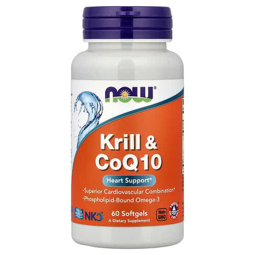 NOW Foods NOW Foods クリル&CoQ10 ソフトジェル60粒 パッケージ画像