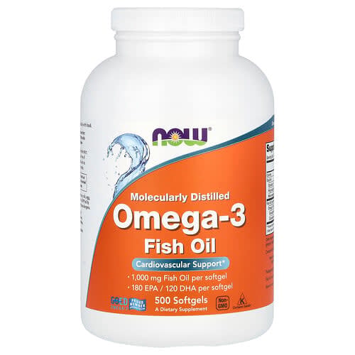 NOW Foods NOW Foods オメガ3 フィッシュオイル 1,000mg ソフトジェル500粒 パッケージ画像