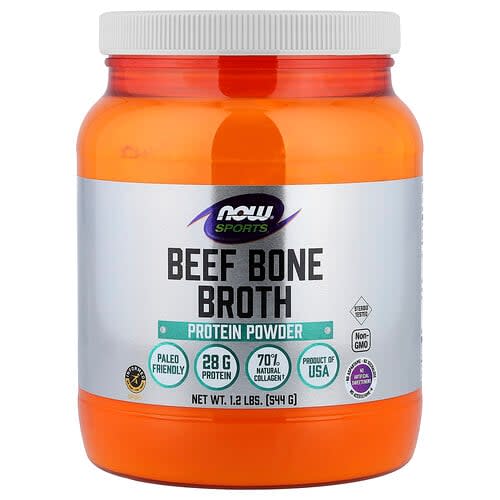 NOW Foods NOW Foods スポーツ ビーフボーンブロスプロテインパウダー 544g パッケージ画像