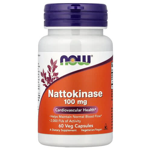 NOW Foods NOW Foods ナットウキナーゼ 100mg ベジカプセル60粒 パッケージ画像