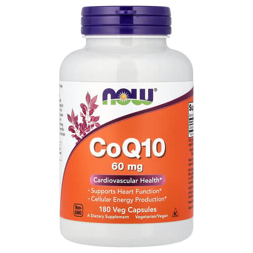NOW Foods NOW Foods コエンザイムQ10 60mg ベジカプセル180粒 パッケージ画像