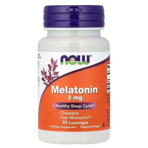 NOW Foods NOW Foods メラトニン 3mg ロゼンジ90粒 パッケージ画像