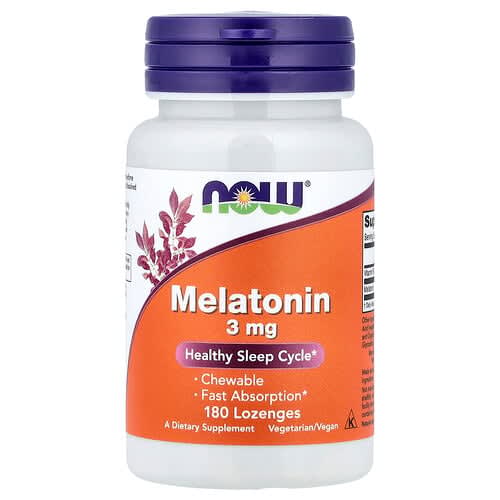 NOW Foods NOW Foods メラトニン 3mg ロゼンジ180粒 パッケージ画像