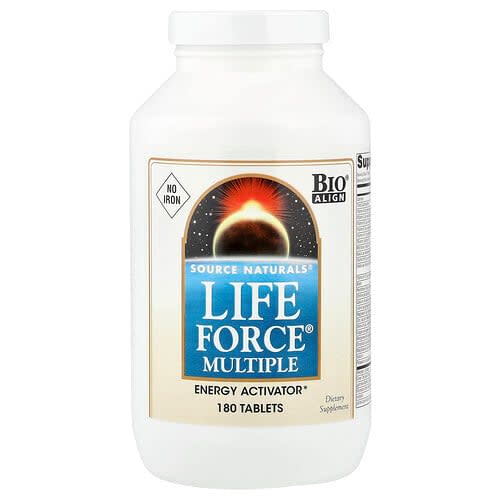 Source Naturals Source Naturals ライフフォース® マルチプル、ノーアイアン、180タブレット パッケージ画像