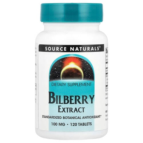 Source Naturals Source Naturals ビルベリーエキス 100mg タブレット120粒 パッケージ画像