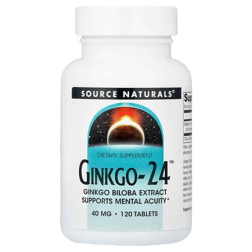 Source Naturals Source Naturals Ginkgo-24™ 40mg タブレット120粒 パッケージ画像