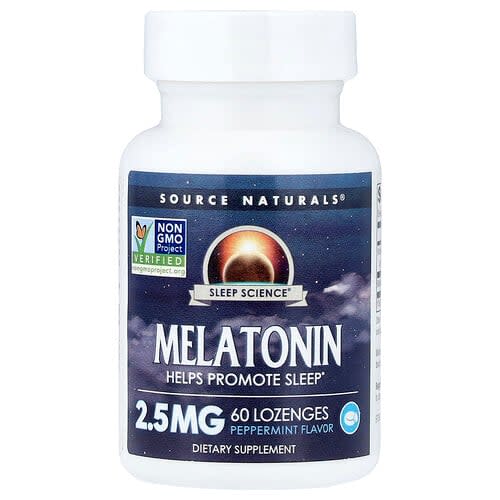 Source Naturals Source Naturals Sleep Science® メラトニン ペパーミント ロゼンジ 60粒 パッケージ画像