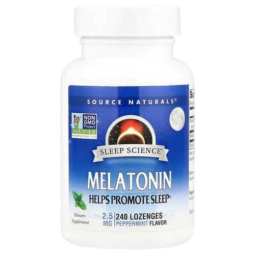 Source Naturals Source Naturals Sleep Science® メラトニン ペパーミント 2.5mg ロゼンジ240粒 パッケージ画像