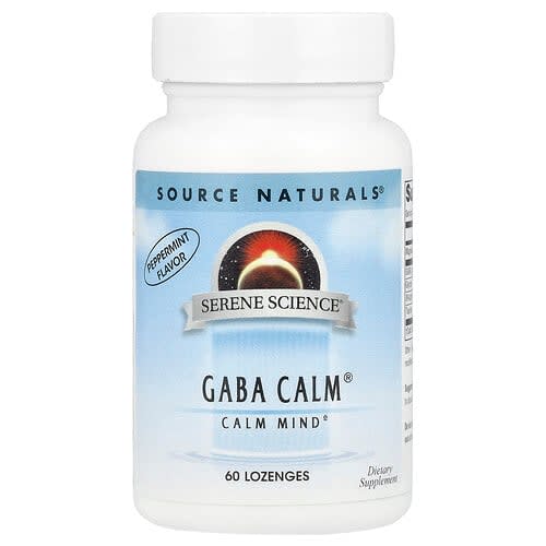 Source Naturals Source Naturals, Serene Science®, GABA Calm®, ペパーミント, ロゼンジ60粒 パッケージ画像