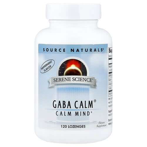 Source Naturals Source Naturals, Serene Science®, GABA Calm®, ペパーミント, ロゼンジ120粒 パッケージ画像
