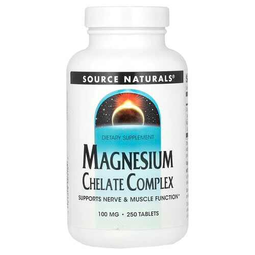 Source Naturals Source Naturals マグネシウム キレート コンプレックス 100mg タブレット250粒 パッケージ画像
