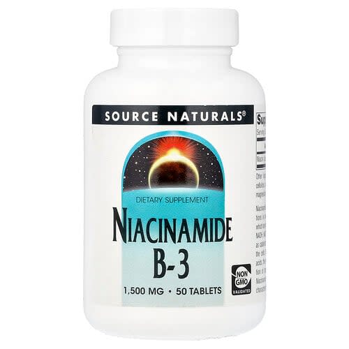 Source Naturals Source Naturals ナイアシンアミド B-3 1,500mg タブレット50粒 パッケージ画像