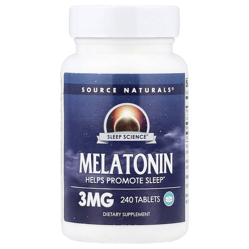 Source Naturals Source Naturals Sleep Science® メラトニン 3mg タブレット240粒 パッケージ画像