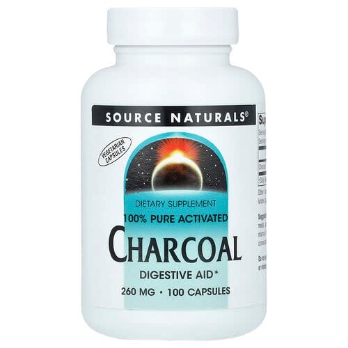 Source Naturals Source Naturals 100% ピュア活性炭 260mg 100粒 パッケージ画像