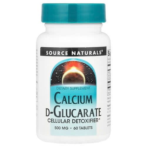 Source Naturals Source Naturals カルシウム D-グルカレート 500mg タブレット60粒 パッケージ画像